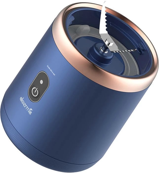 Blender portabil Deerma DEM-NU06, 400 ml, pa kabllo, Blu