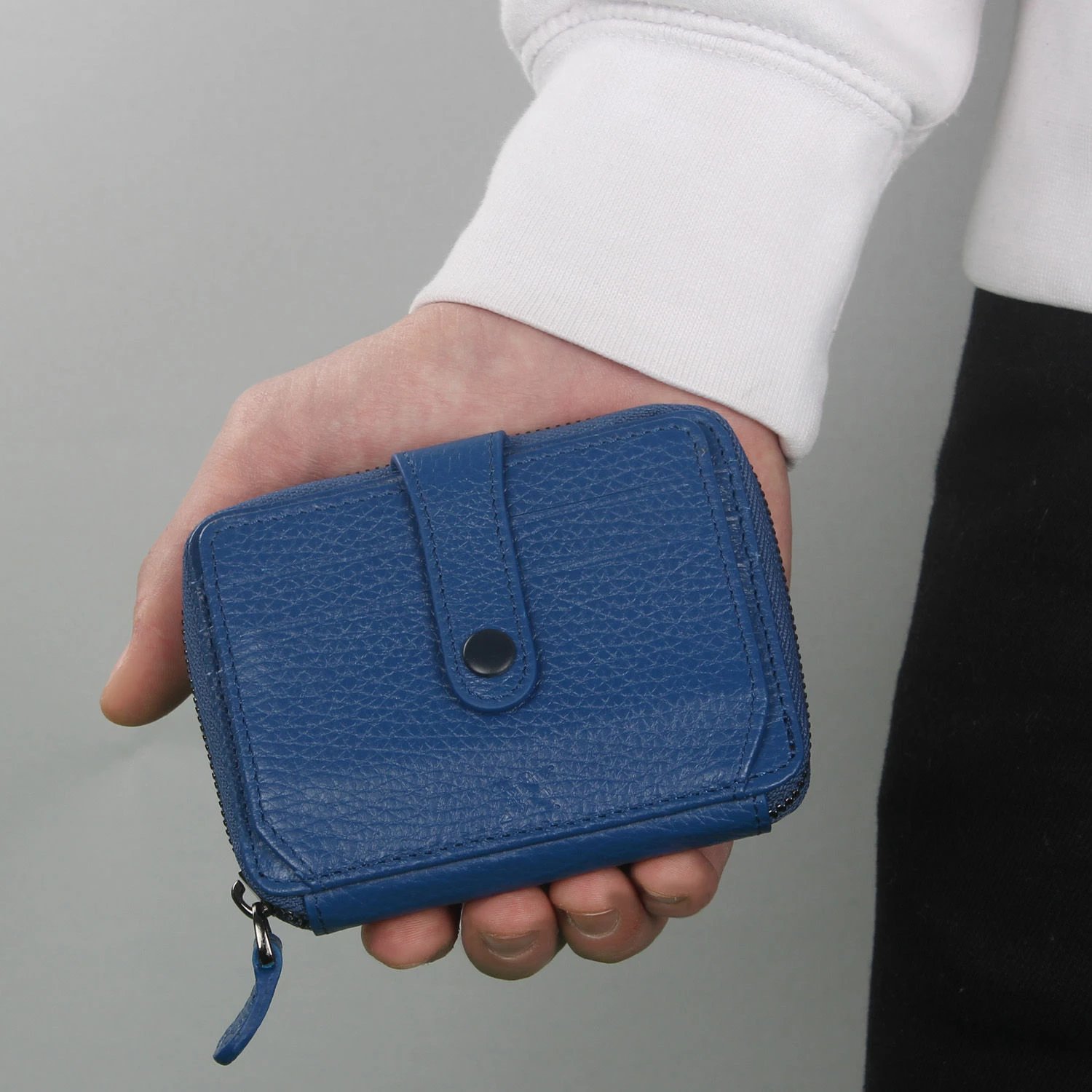 Portofol lëkure, ngjyrë sax blue, Zoozie Bags, 4267