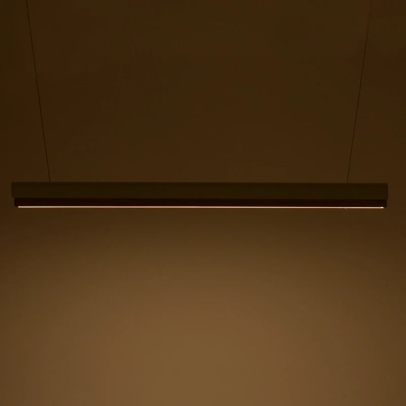 Dritë tavani LED Rafmole, metal-dru, bardhë, 120x7.5cm