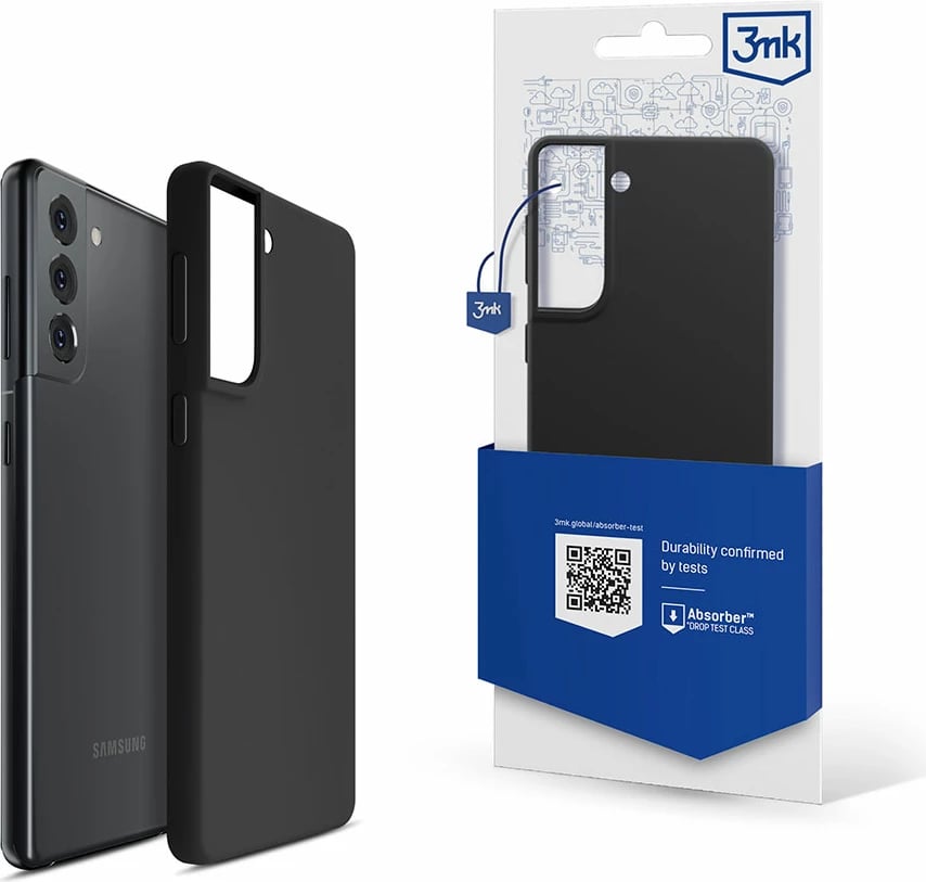 Mbështjellës silikon për celular Samsung Galaxy S22, 3mk Protection, i zi