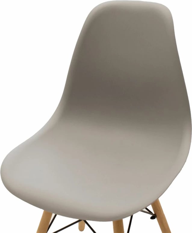 Karrige Julita PP ngjyrë gri-këmbë natyrale 46x50x82cm