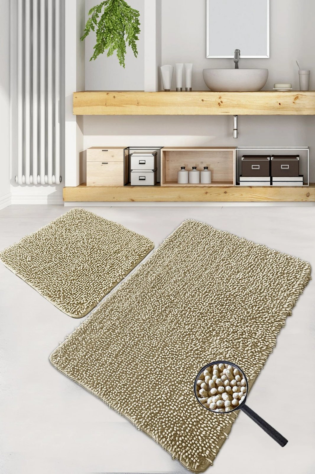 Set tapetash për banjo (2 copë), Mijölnir, Victoria, ngjyrë gur