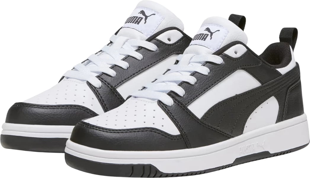 Këpucë për fëmijë Puma, të bardha të zeza