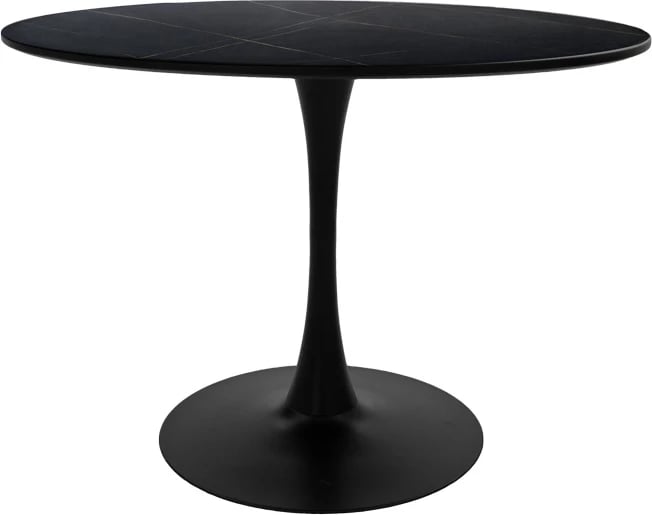 Set tavoline me karrige Balou-Grato, 5 copë, e zezë-gri, D120x73cm