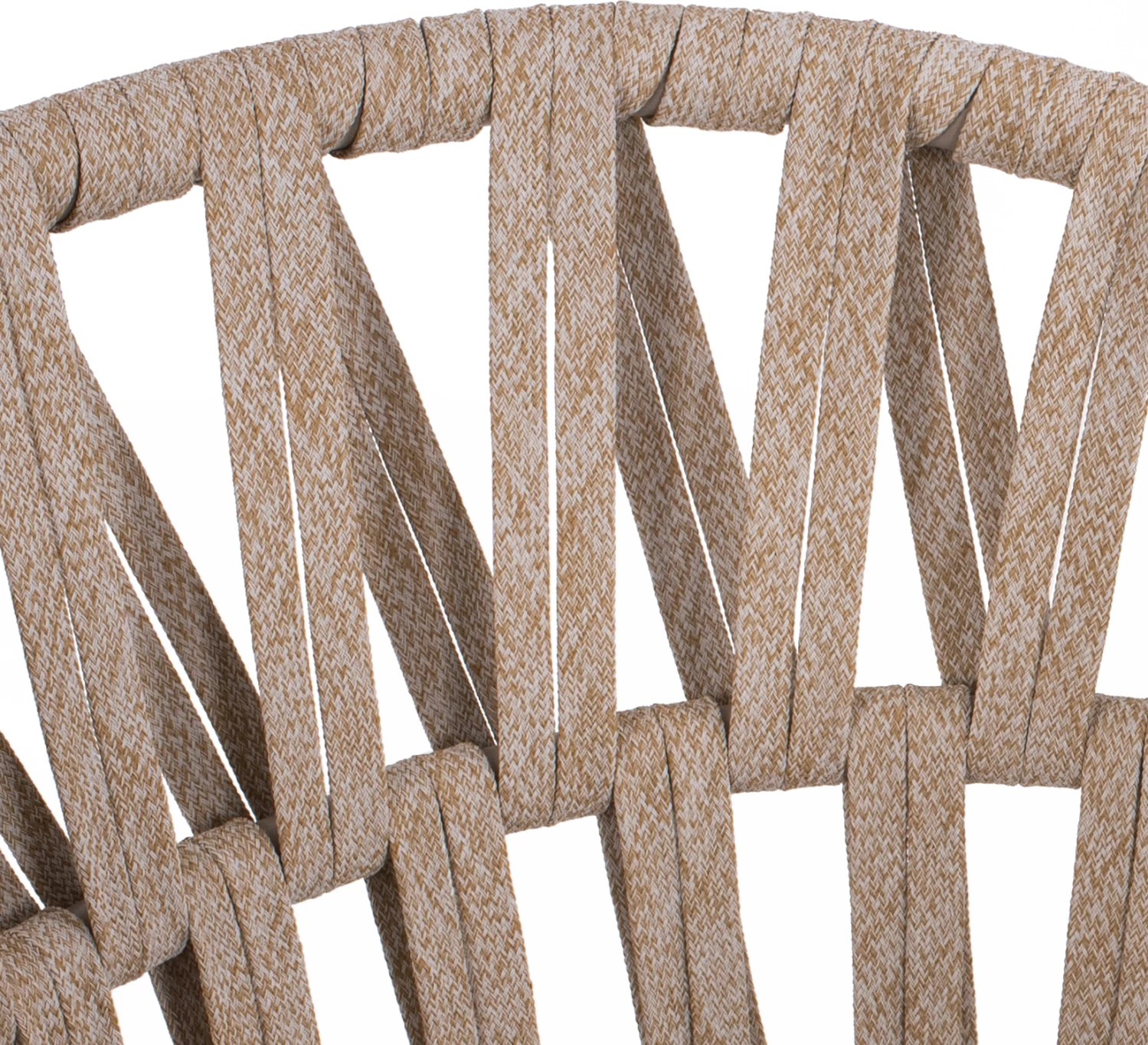 Karrige alumini, ngjyrë mocha e lehtë dhe litar bezhë, 57x56x78 cm, FH5857.03