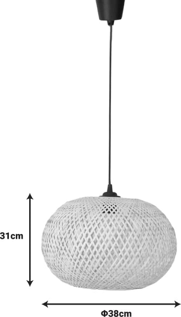 Dritë tavani Universe, bambu natyrale, D38χ31cm Dritë tavani Universe, bambu natyrale, D38χ31cm
