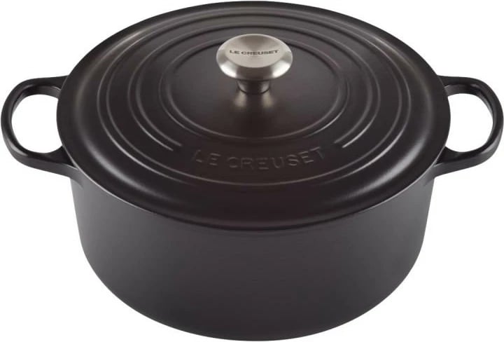 Kaserolë gize rrethore Le Creuset Signature, 26 cm, e zezë, 21177260000430
