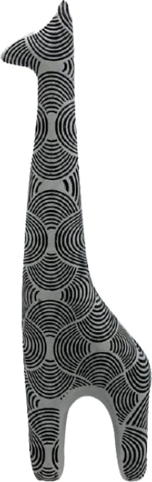 Dekor gjirafë SAVAGE, polirezine, e zezë-bardhë, 11x8x30cm