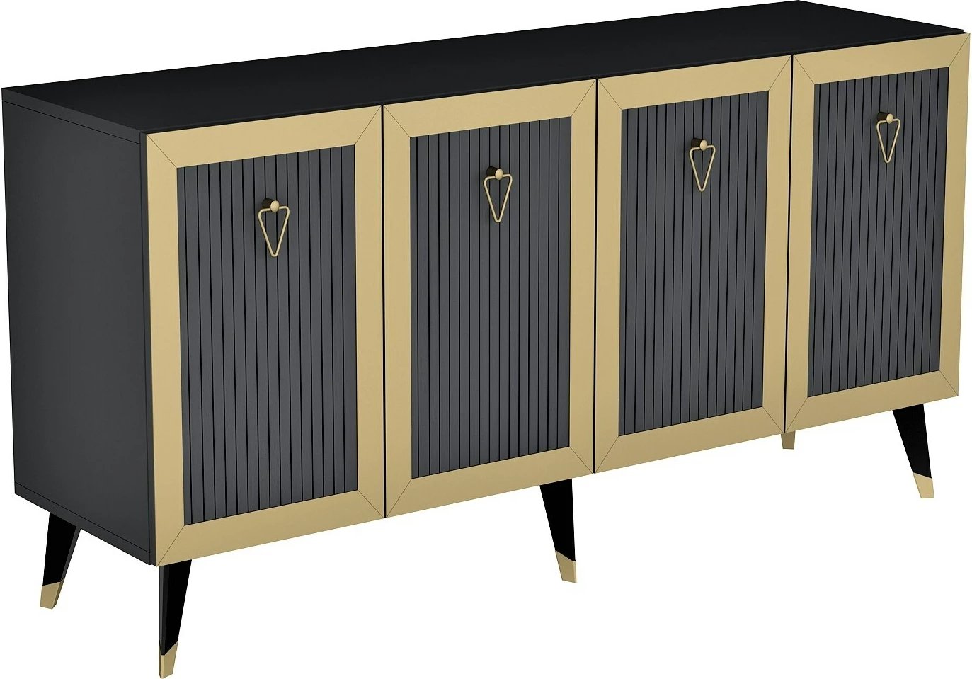 Konsol Hanah Home, ngjyrë antracit dhe ari