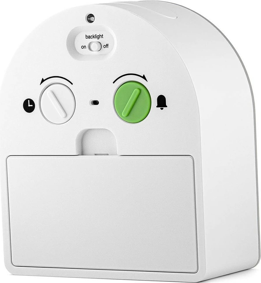 Orë alarmi Braun BC22, quartz, 12h, buzzer, bardhë/verdhe Orë alarmi Braun BC22, quartz, 12h, buzzer, bardhë/verdhe
