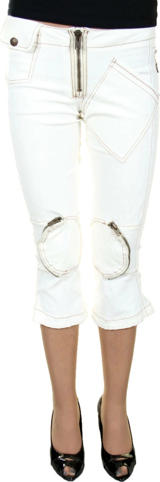 Pantallona fish KING'S JEANS për femra, të bardha