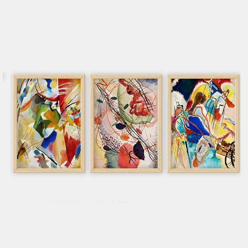 Pikturë dekorative me kornizë (3 copë), Wallity, 3NTC_UN2763120, 35x45 cm