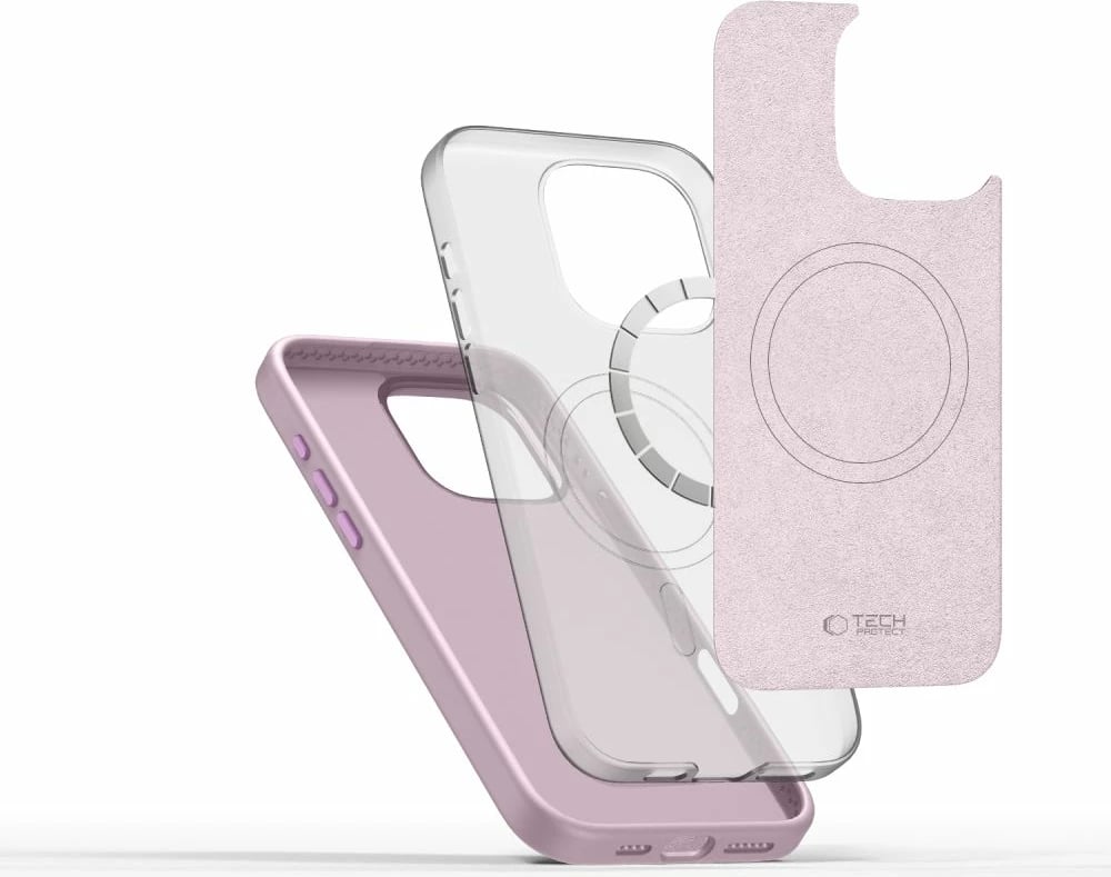 Mbështjellës Tech-Protect Silicone Pure MagSafe për iPhone 16 Pro, Rozë
