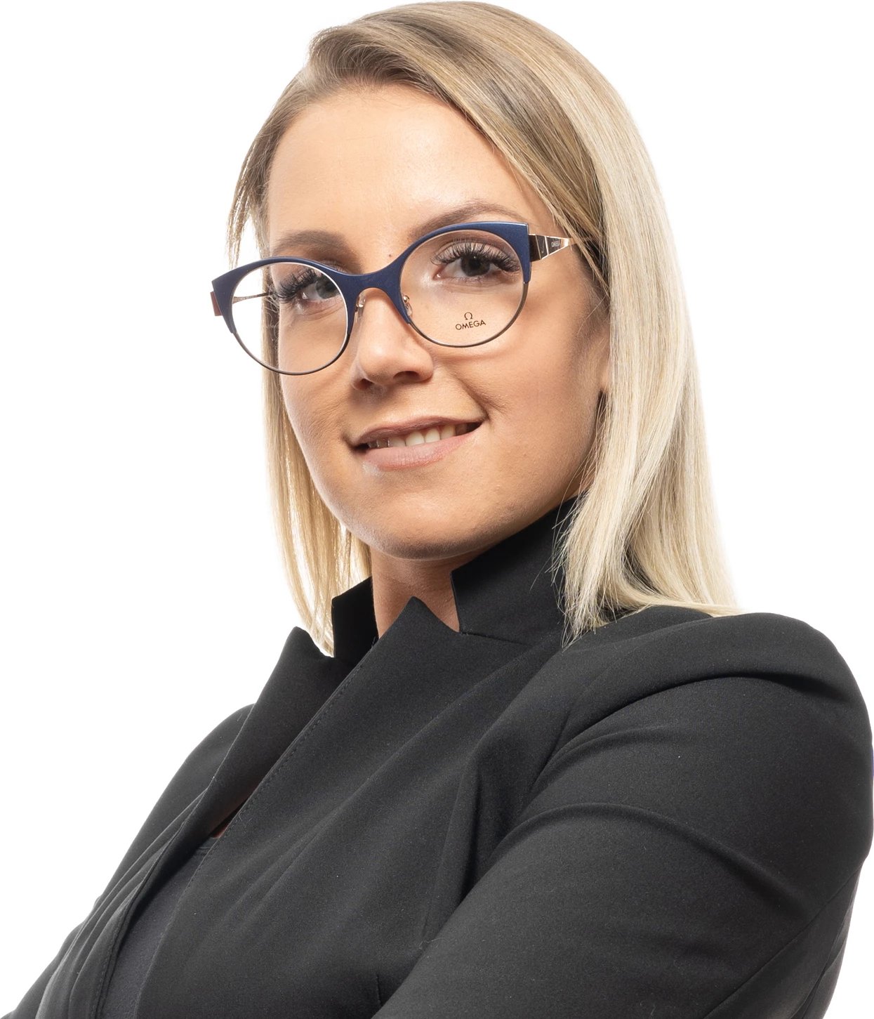 Korniza optike për femra Omega, e kaltër