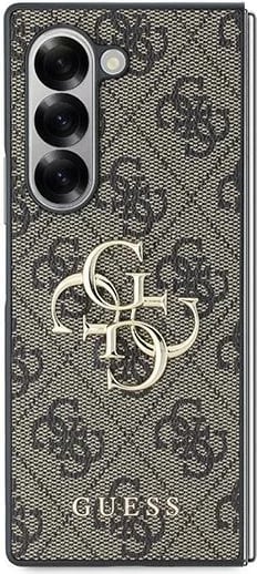 Mbështjellës Guess Leather 4G Metal Logo për Samsung Galaxy Z Fold 6, Kafe
