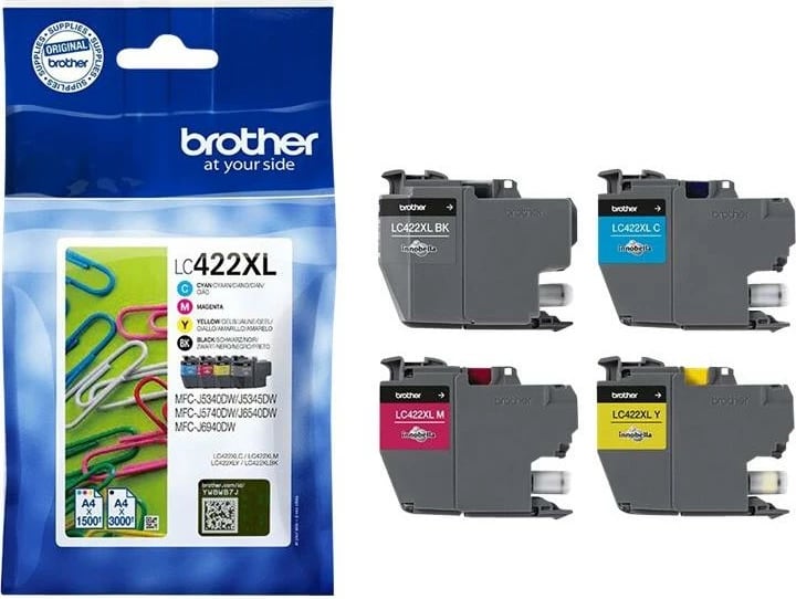 Kasetë boje, Brother, LC-422XLVAL, XL, set 4-pak, BK/C/M/Y