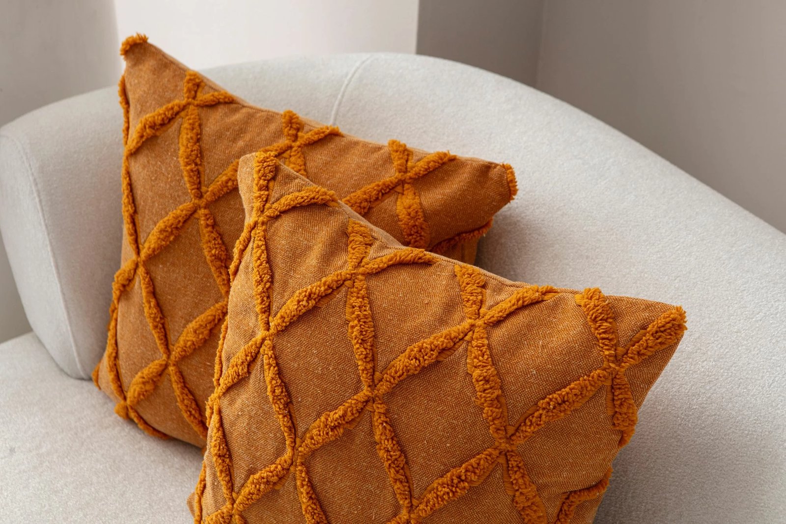 Set mbulesash jastëku (2 copë), Evila Originals, Tuffet, portokalli v1