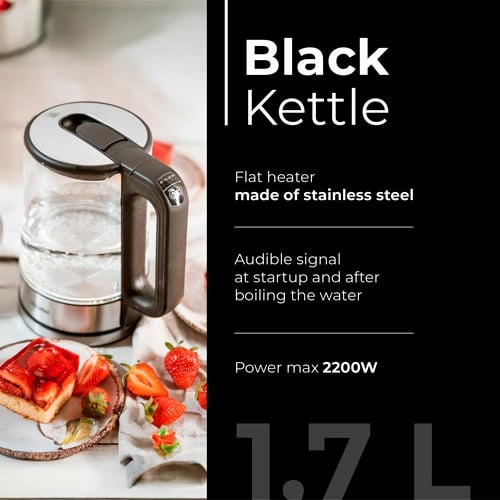 çajnik elektrik, Mesko, MS 1301, 1.7 L, xham, kontroll temperature 60-100°C, 2200W, i zi