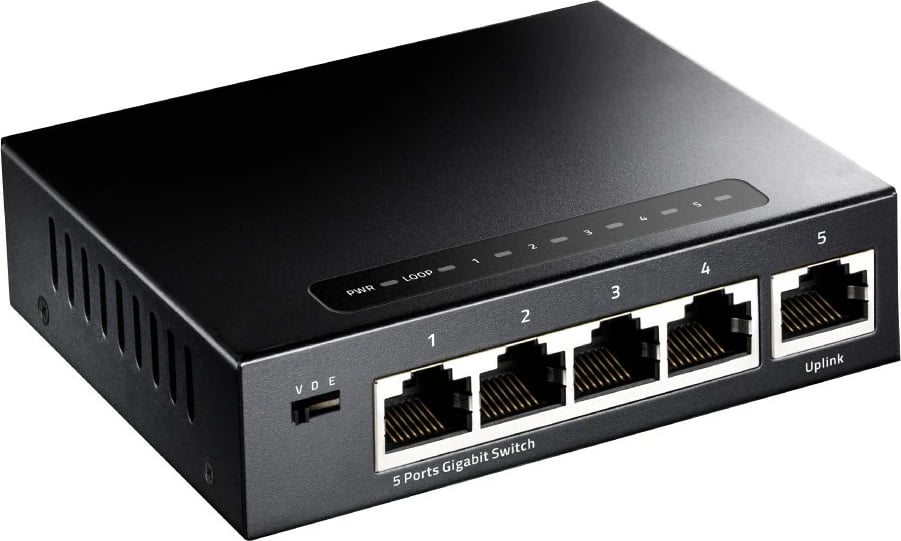 Switch rrjeti Cudy GS105, 5 porta Gigabit, kasë metalike