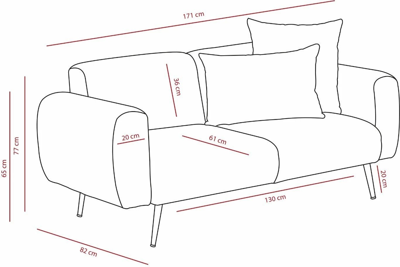Divan dyvendësh Atelier del Sofa, antracit