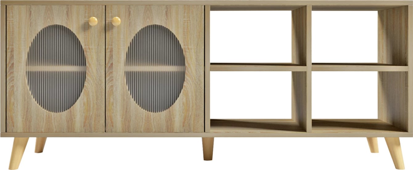 Kabinet TV RILLION FH9879 melaminë, ngjyrë sonama, 120x40x51H cm