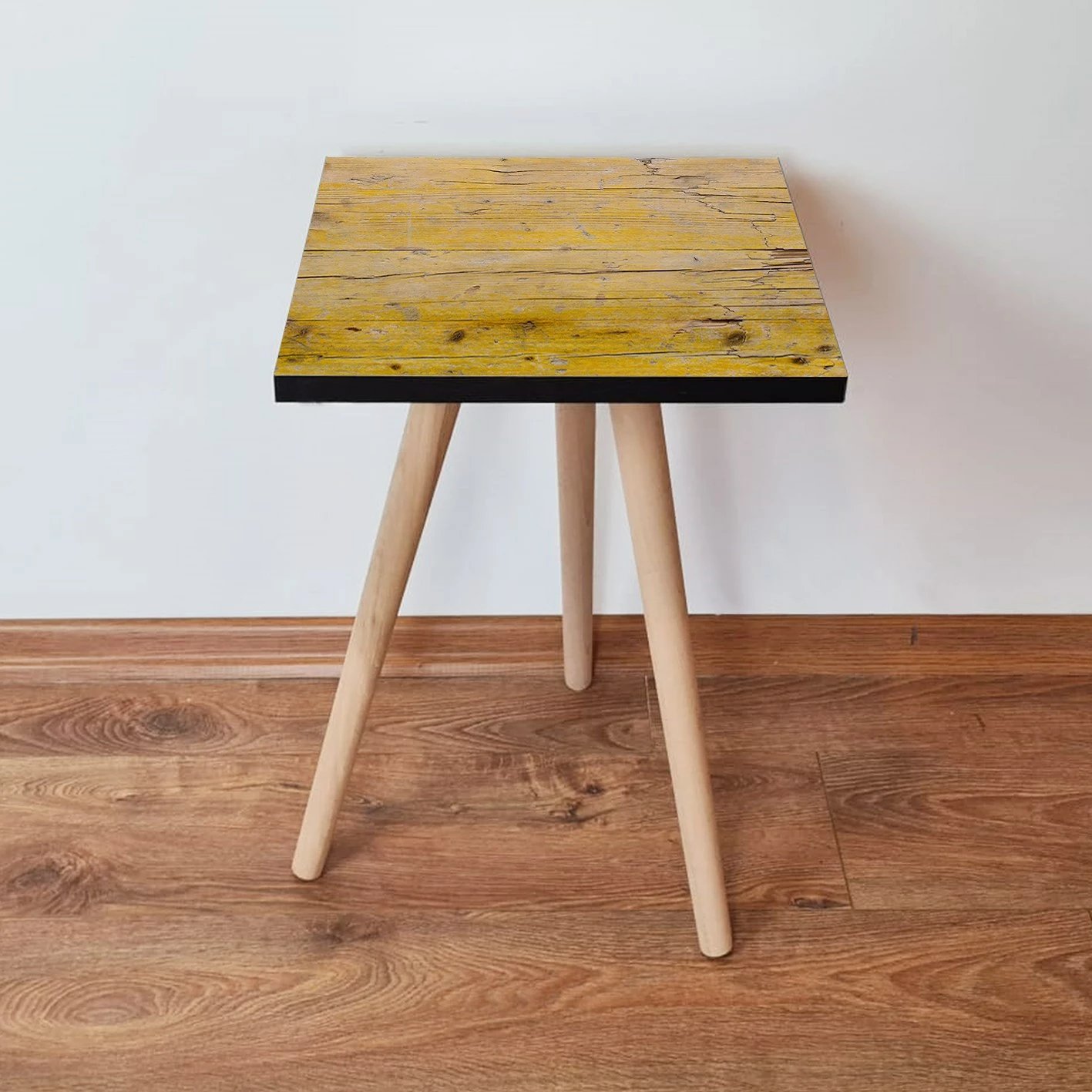 Tavolinë anësore Skye Decor, Shp127, e verdhë, gri