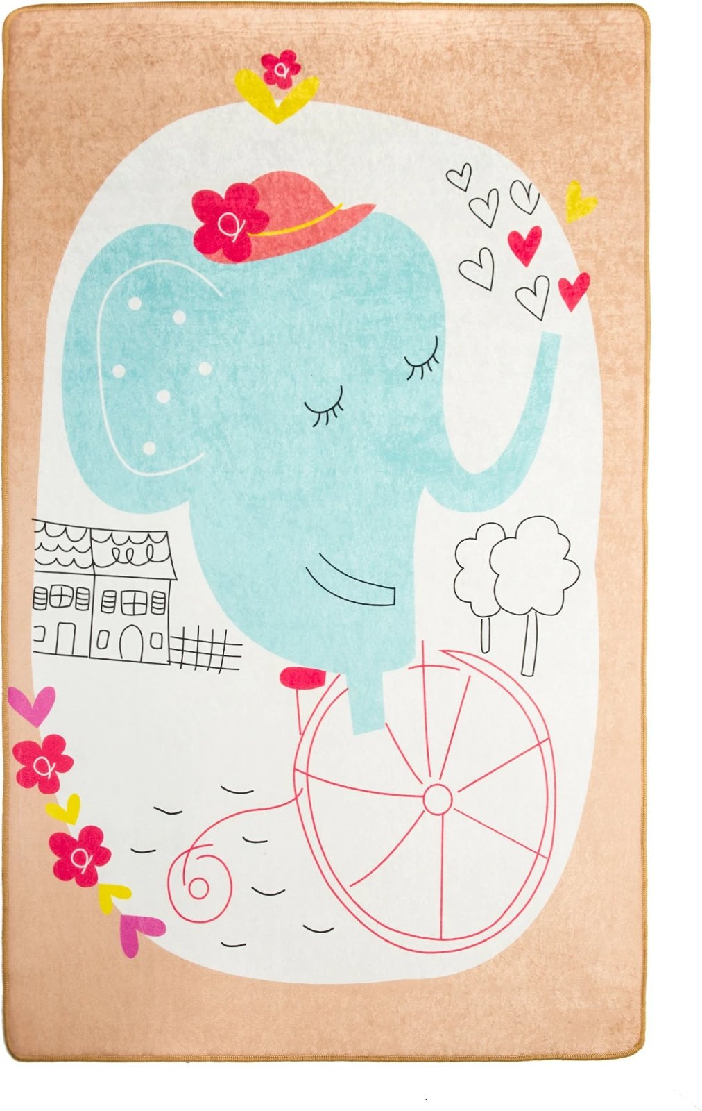 Qilim Conceptum Hypnose, Elephants Bike, 140x190cm, shumëngjyrësh