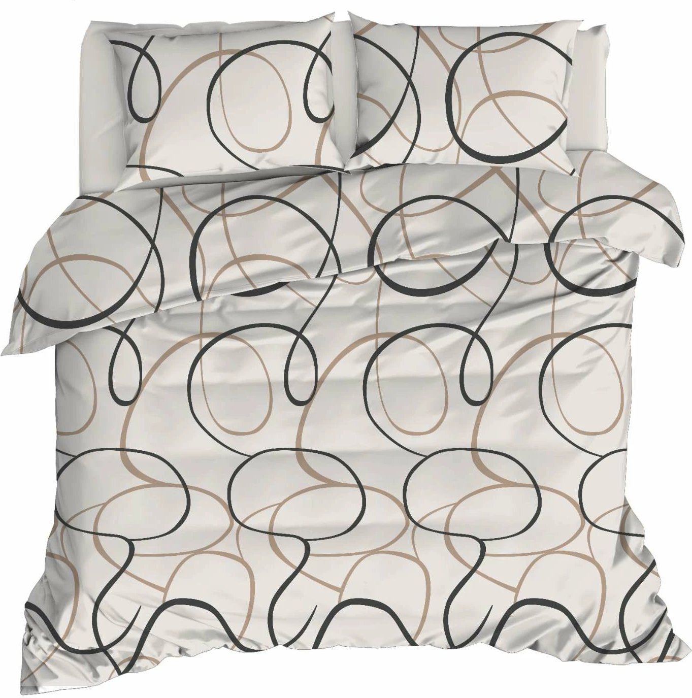 Set mbulesë jorgani single L'essentiel, LineRondom, krem