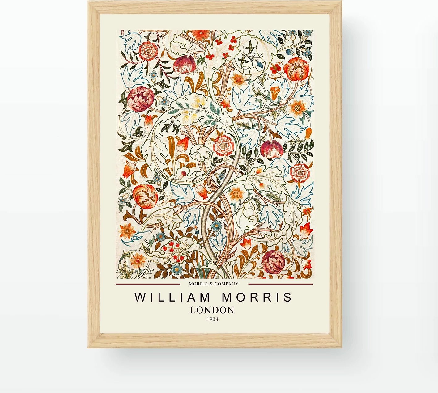 Pikturë dekorative me kornizë, Cotton Prints, William Morris, shumëngjyrëshe, 35x45cm