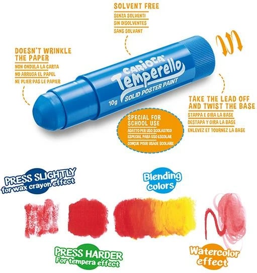 Markerë Carioca Temperello 12 Ngjyra