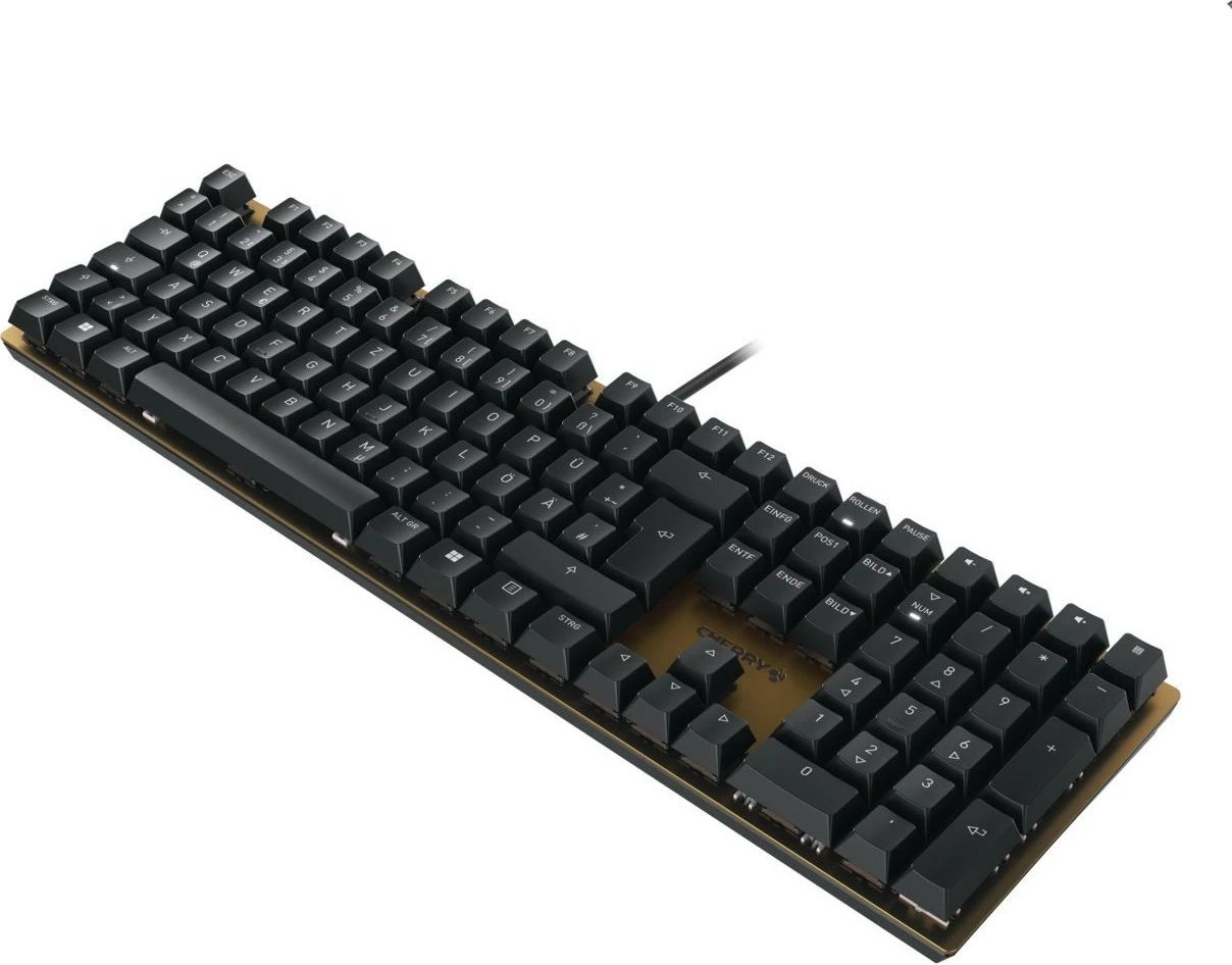 Tastierë mekanike Cherry KC 200 MX, AZERTY, Cherry MX Brown, me kabllo, 1.6m, e zezë/bronzi