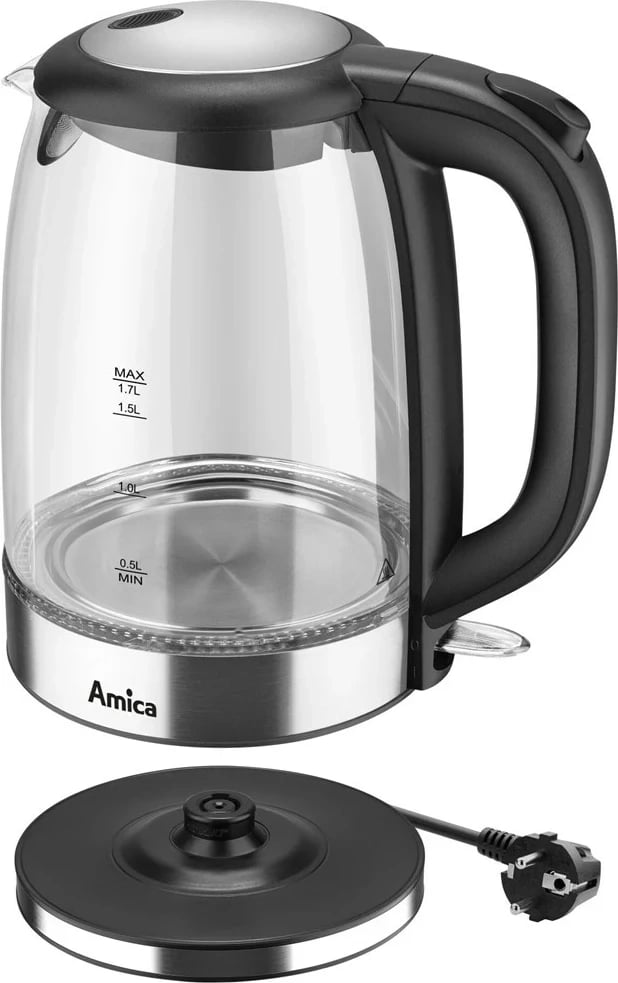 Çajnik elektrik Amica KD 2050G, 1.7 L, 2200 W, Transparent