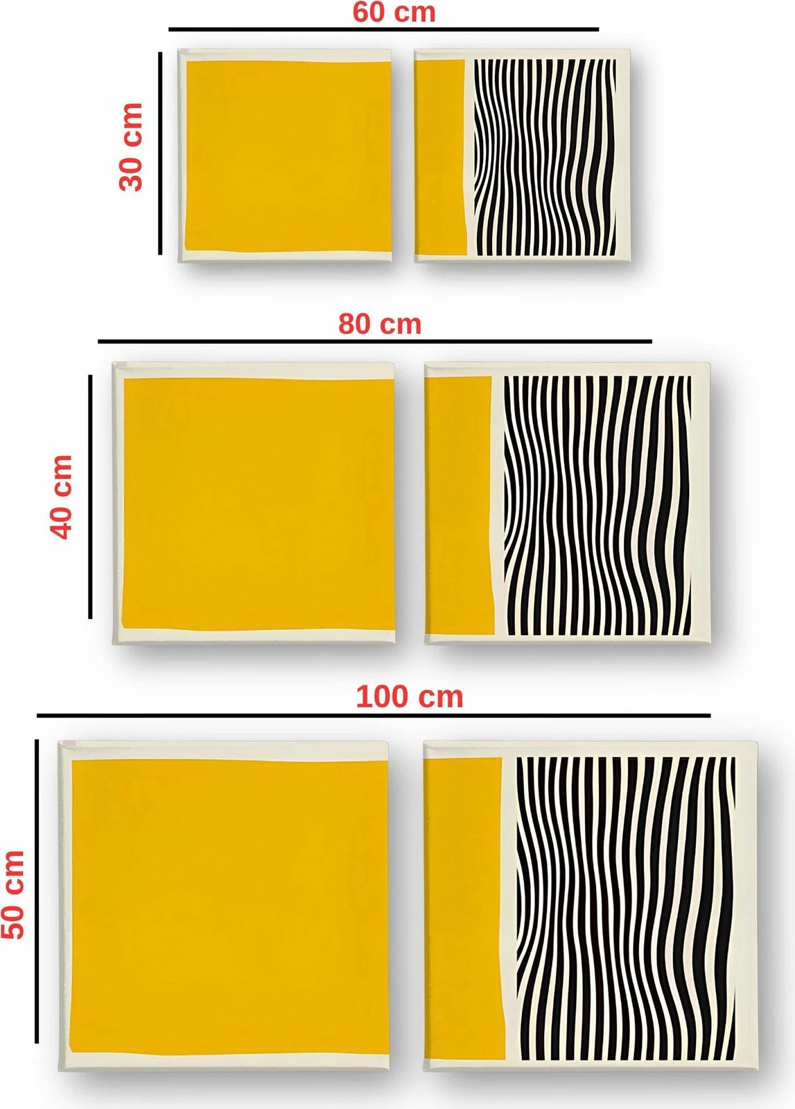 Pikturë dekorative në kanavacë (2 copë), Wallity, ASR_CNV2-21, 40x40