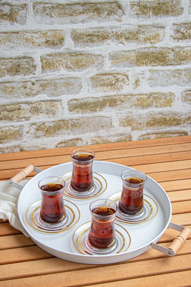Set tabakash (2 copë), Hermia Concept, M0185 - B, ngjyrë e bardhë Set tabakash (2 copë), Hermia Concept, M0185 - B, ngjyrë e bardhë