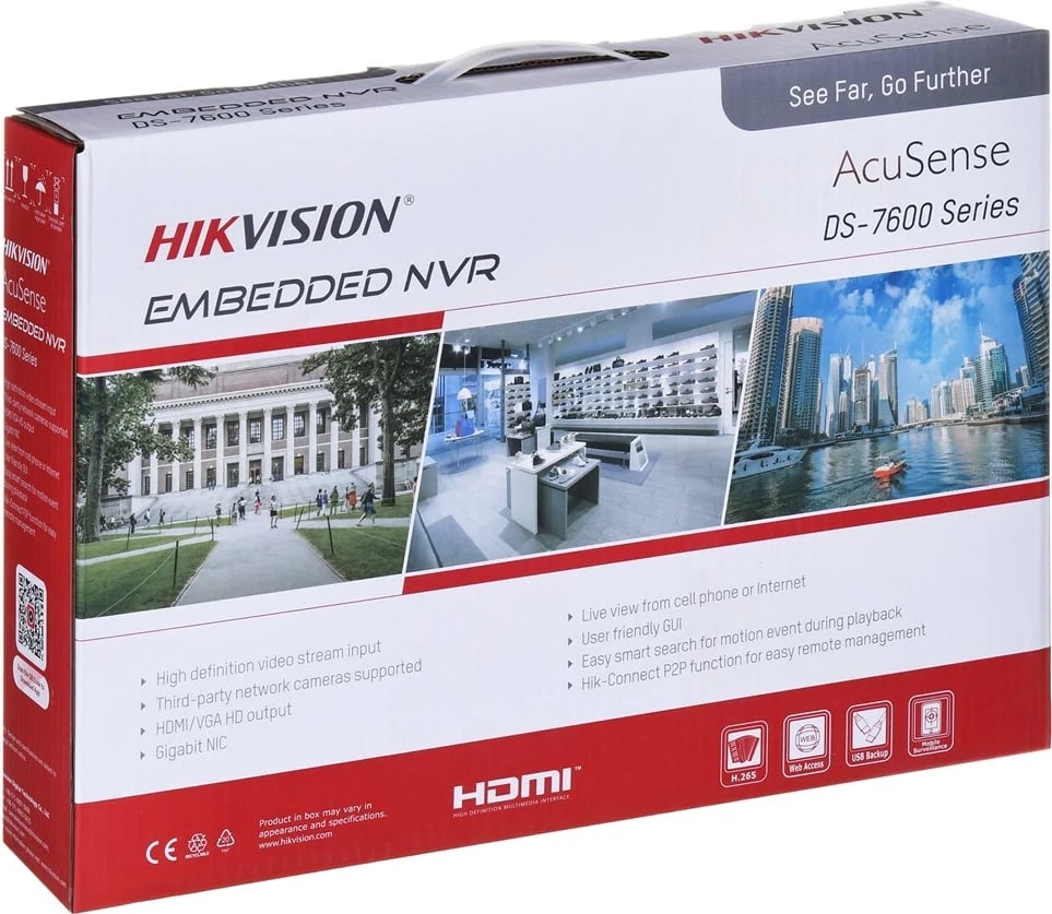 Regjistrues rrjeti Hikvision DS-7604NXI-K1/4P(D), 1U, i zi
