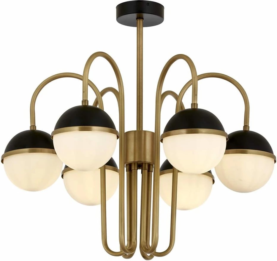 Llambadar Opviq, Av-1895-6E, ngjyrë e zezë dhe vintage, 70x60cm