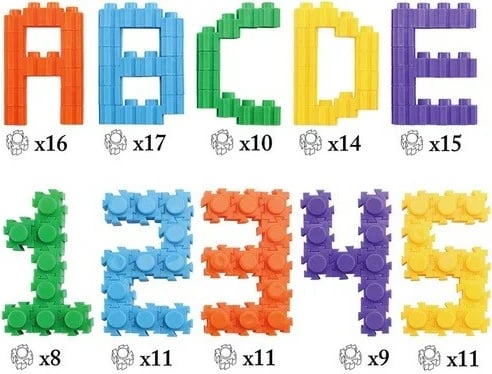 Set blloqesh ndërtimi plastike ASKATO Small Geniuses Blocks, 310 pjesë, shumëngjyrëshe