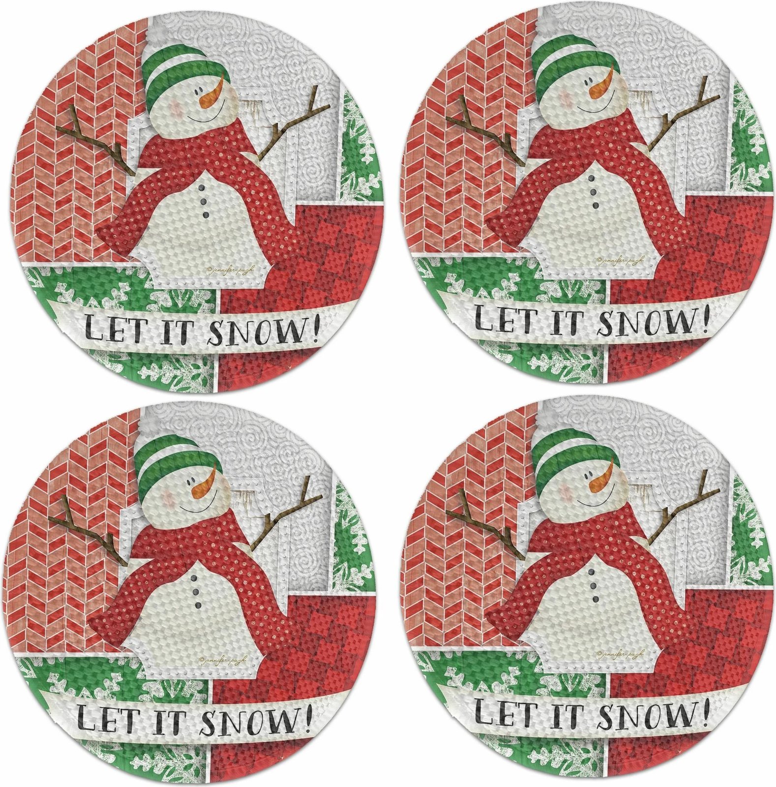 Set 4 nënshtrues tavoline Hermia Concept, shumëngjyrësh, 37cm, 2344Supla