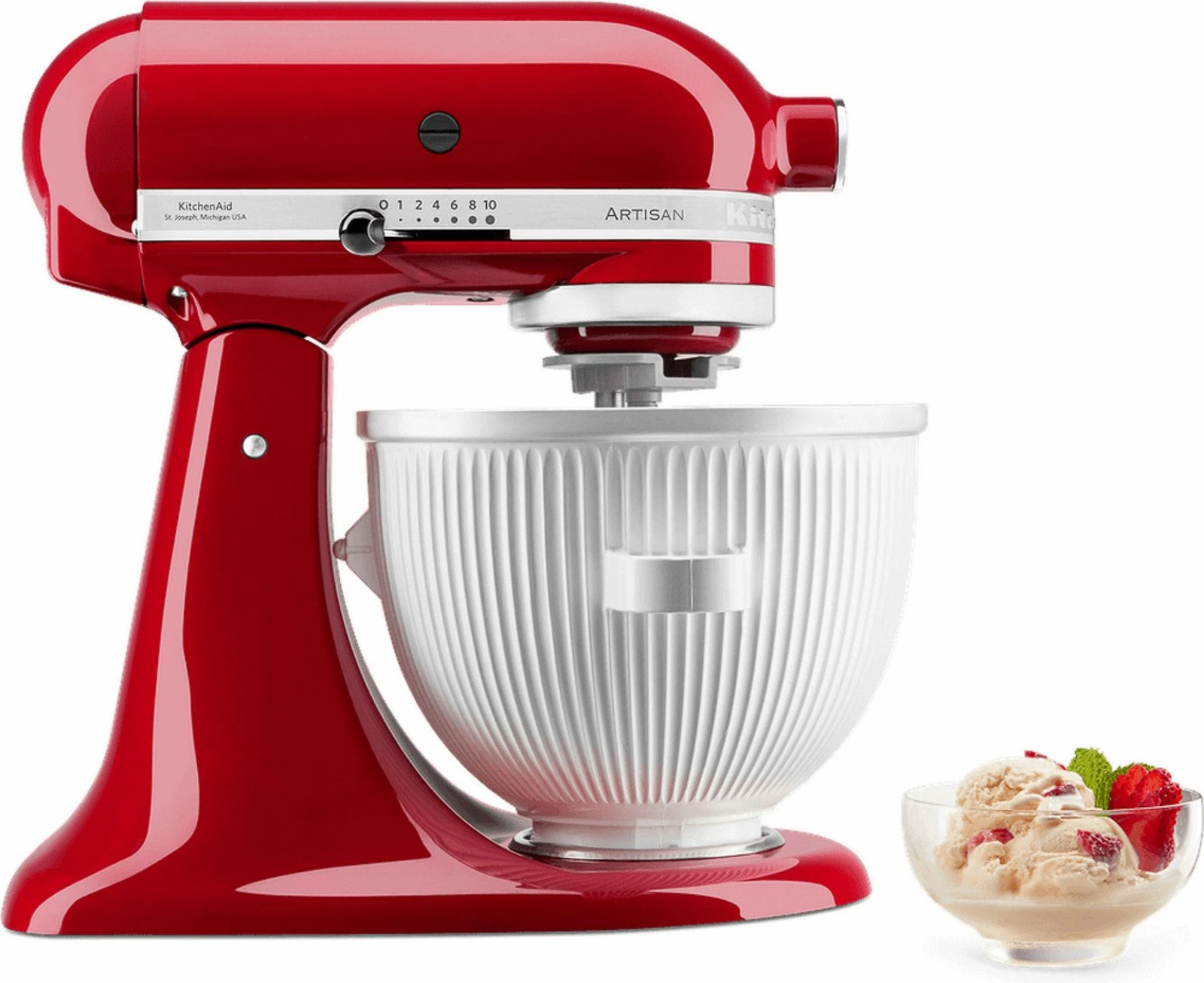 Pajisje kuzhine KitchenAid 5KSMICM, për akull të grimcuar, e kuqe