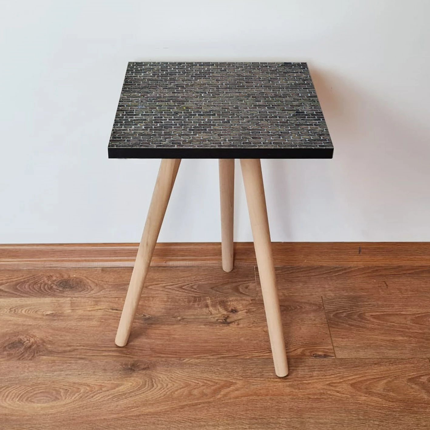 Tavolinë anësore Skye Decor, Shp329, ngjyrë kafe dhe e zezë