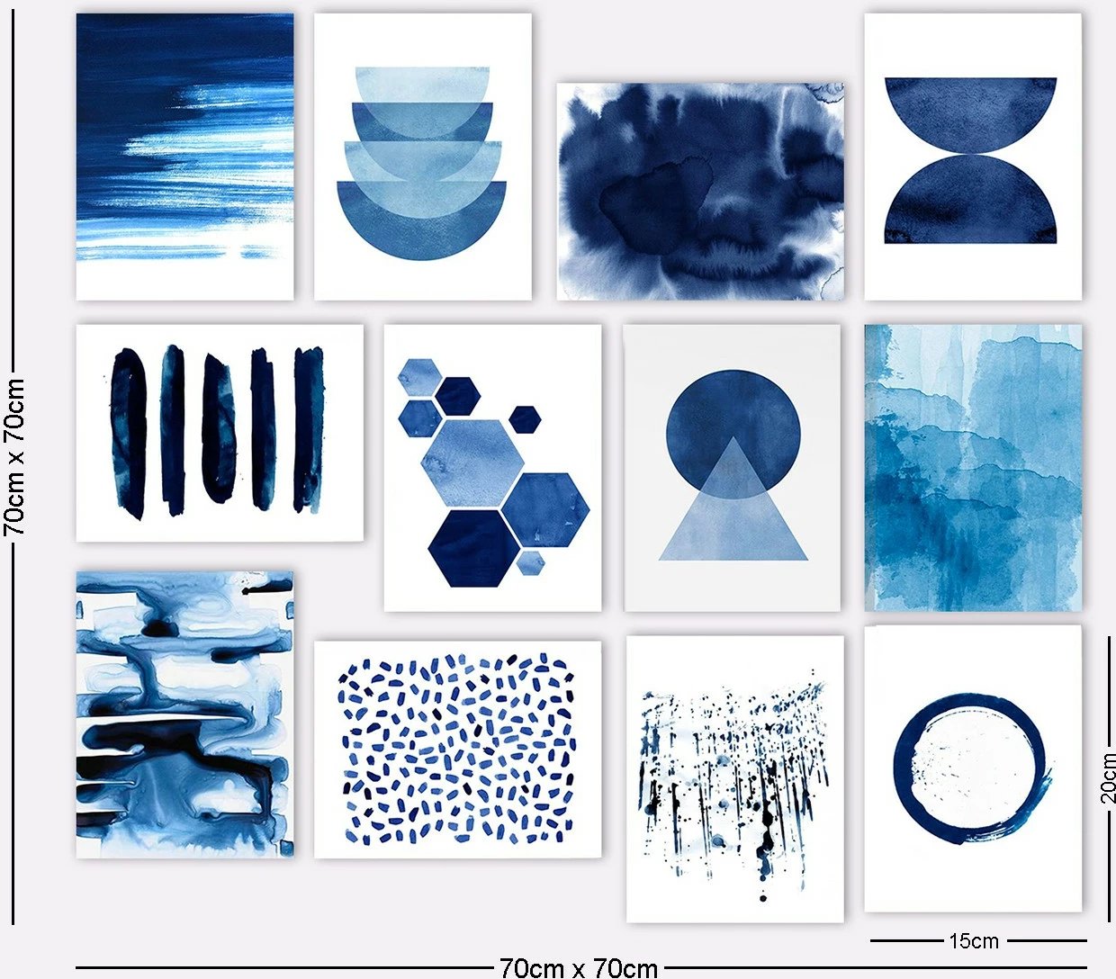 Piktura dekorative MDF (12 copë), Wallity, 12MDF03