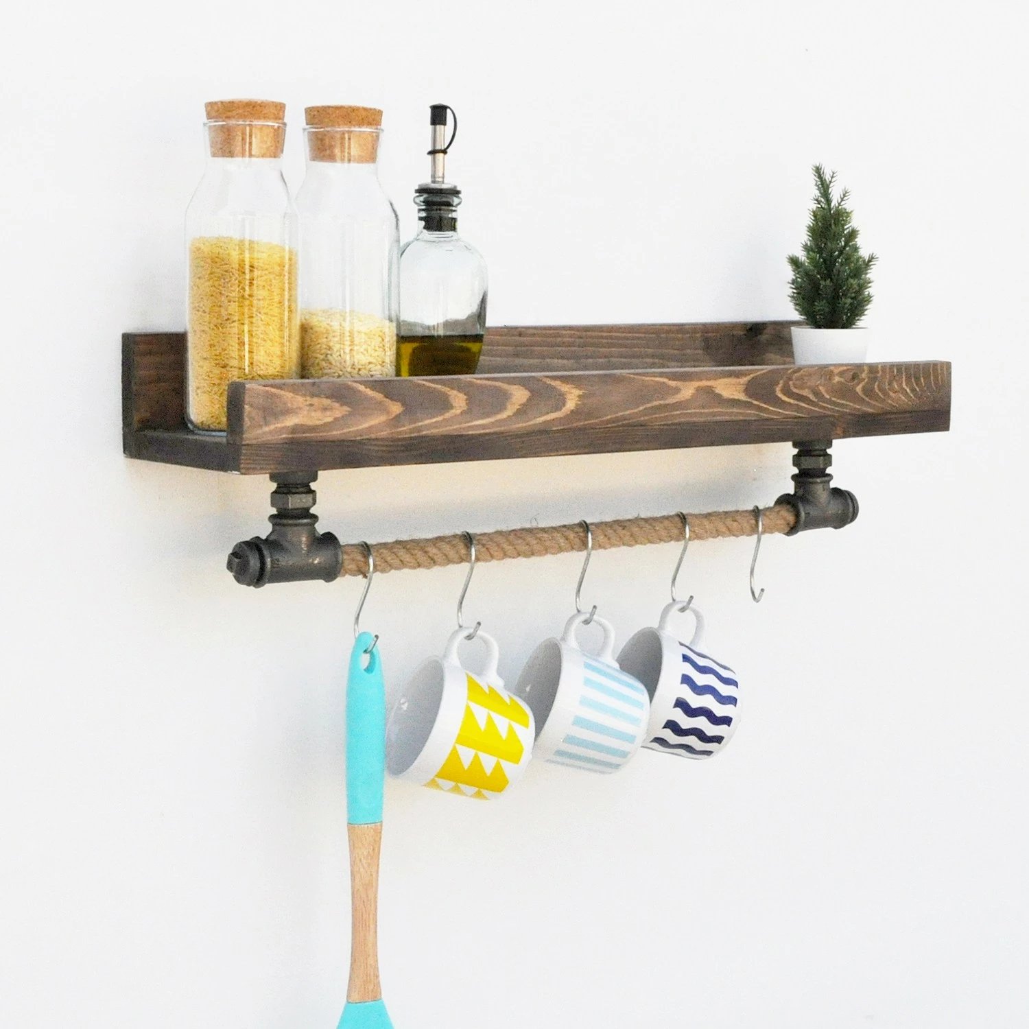 Raft muri me tuba, dru bredhi, ngjyrë e zezë, Boruraf182