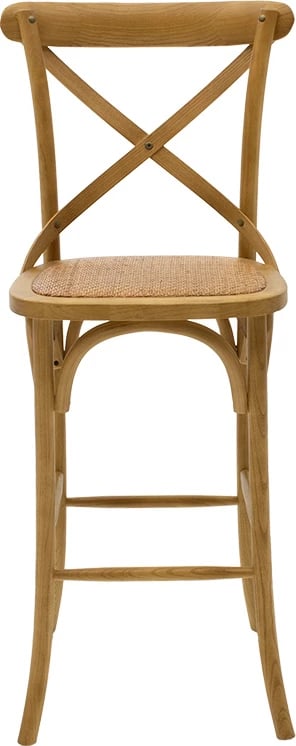 Karrige për bar Reid, dru sonoma-kafe rattan