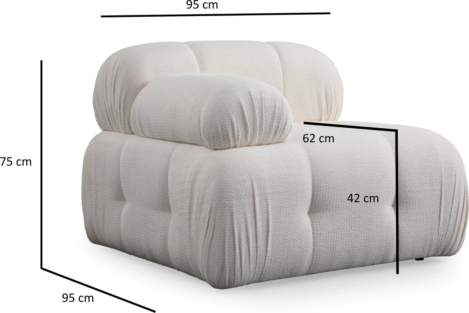 Divan dy-vendësh Atelier del Sofa Petite 2, i bardhë