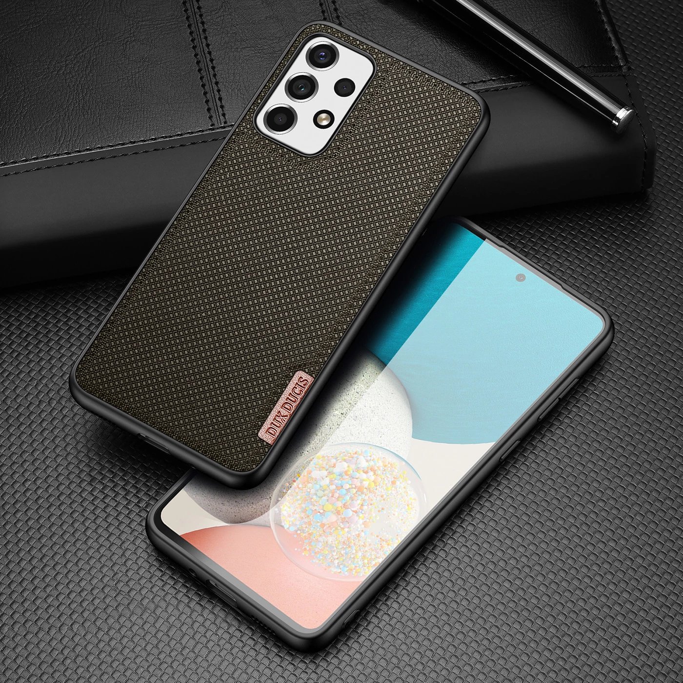 Mbështjellës Dux Ducis Fino për Samsung Galaxy A73, najlon, i gjelbër
