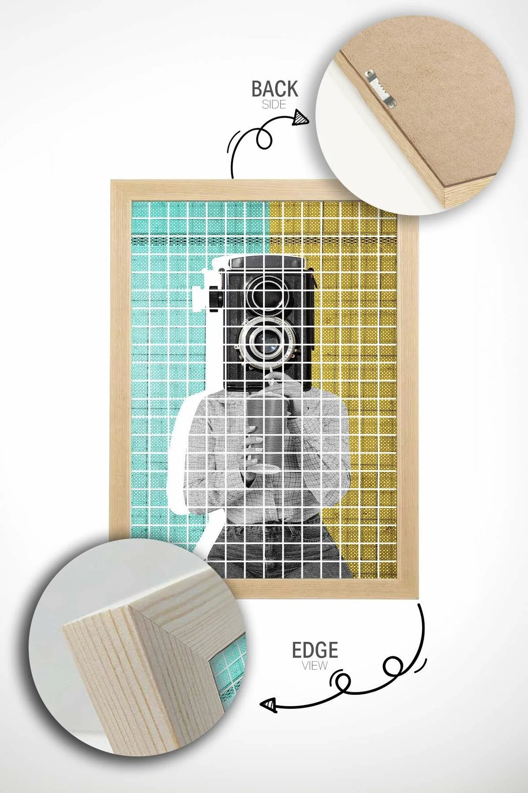 Pikturë dekorative me kornizë, Wallity Popkare2, shumëngjyrëshe, 33x48cm