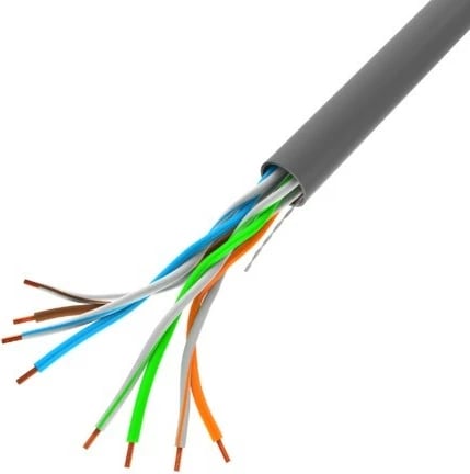 Kabllo rrjeti UTP Lanberg LCU5-12CU-0305-S, Cat 5e, 305m, Gri