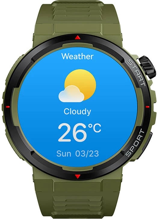 Smartwatch Zeblaze Ares 3 Plus, 1.43'' AMOLED, 280 mAh, i gjelbër