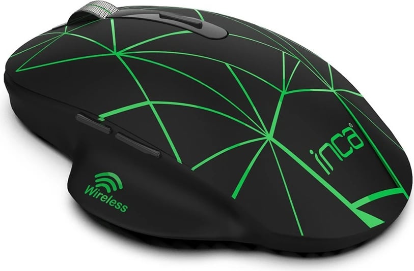 Maus wireless Inca IWM-551, 1600 DPI, USB-C, i zi me gjelbër