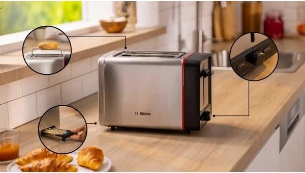 Toster Bosch TAT6M420, 2 feta, Inox